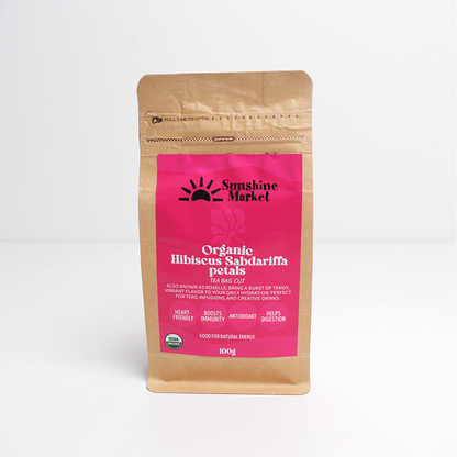 .Sunshine Market Organic Hibiscus Sabdariffa Petals (100g)