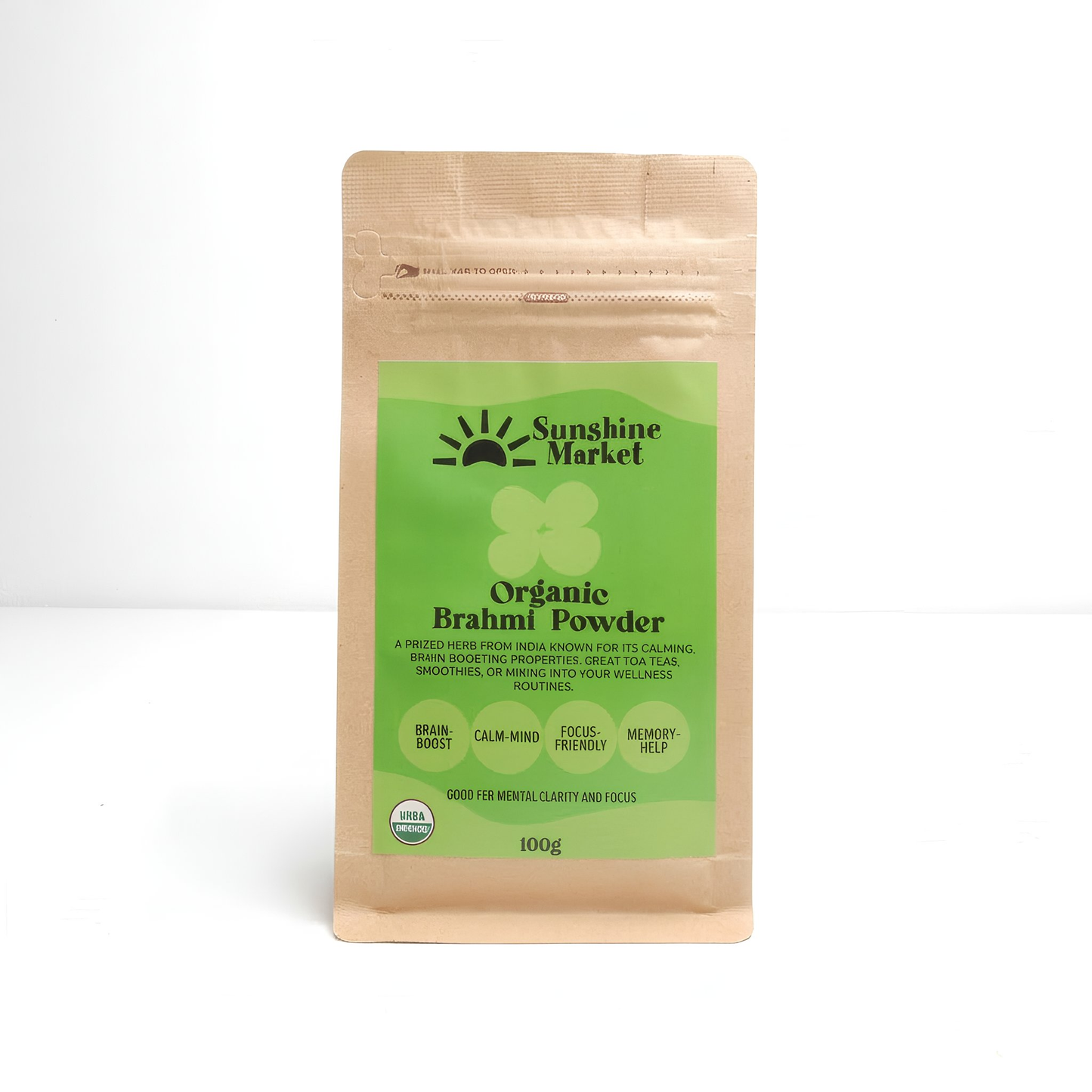 .Sunshine Market Organic Brahmi Powder (100g)