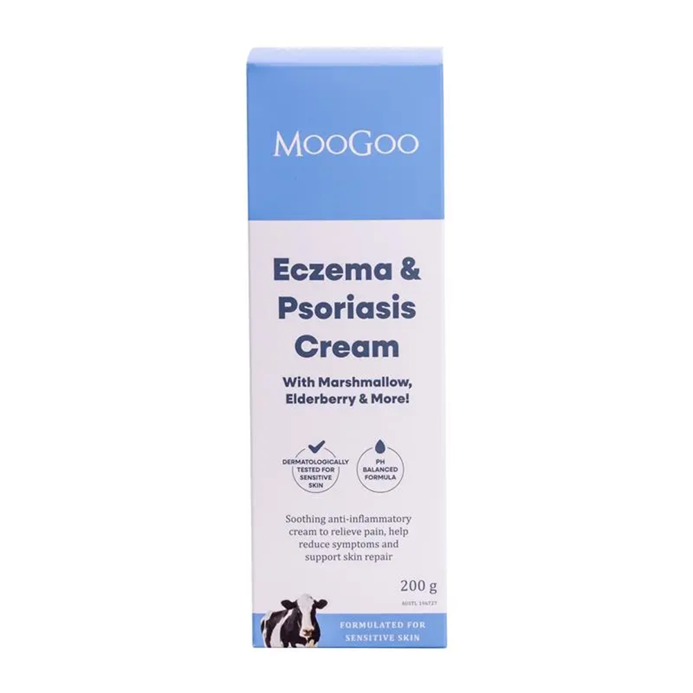 ครีมรักษาโรคผิวหนังและสะเก็ดเงิน MooGoo ผสมมาร์ชเมลโล่และเอลเดอร์เบอร์รี่ (120 กรัม)