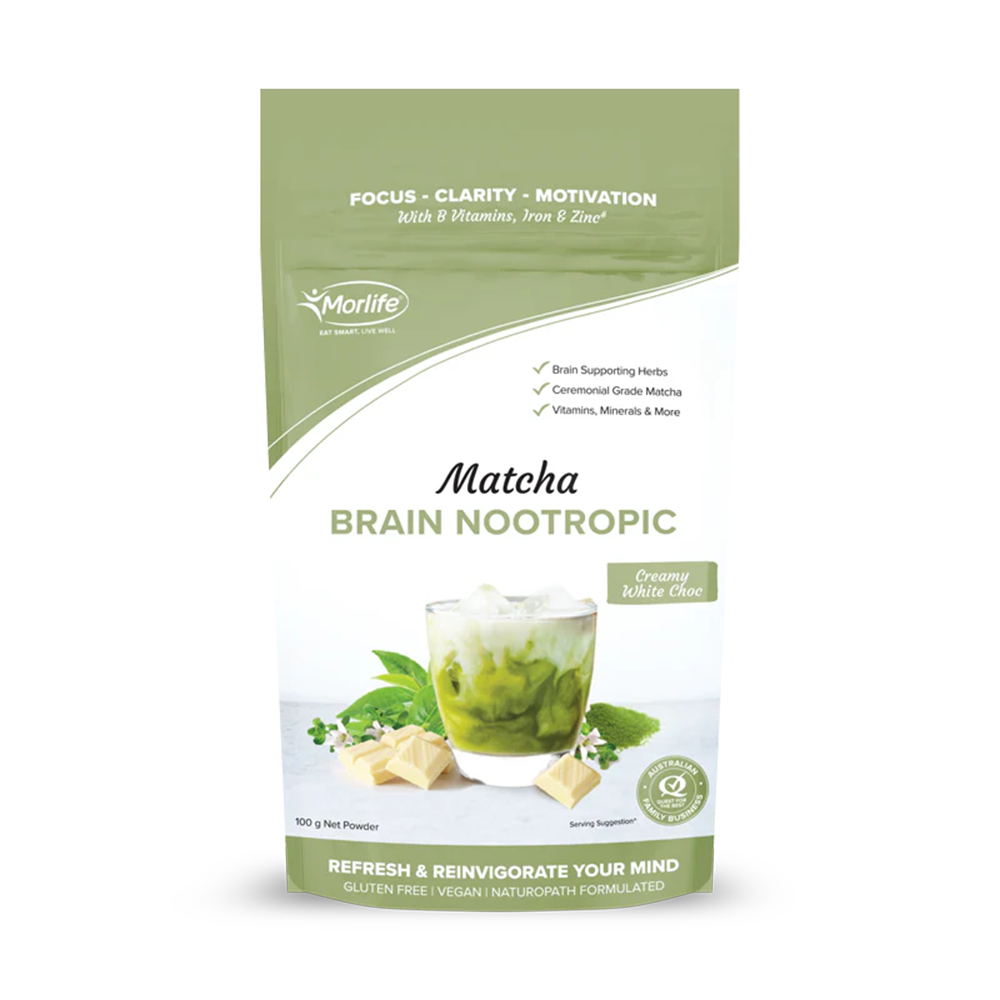 Morlife Matcha Brain Nootropic - Creamy White Chocolate (100g ...