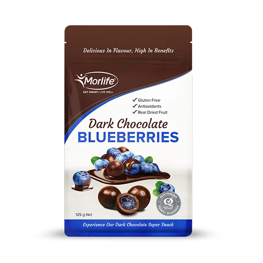 Morlife Dark Chocolate Coated Blueberries (125g)