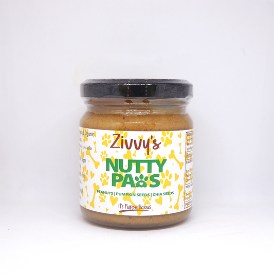 Zivvy's Nutty Paws for Dogs - Peanut Butter with Pumpkin Seeds & Chia Seeds (200g)