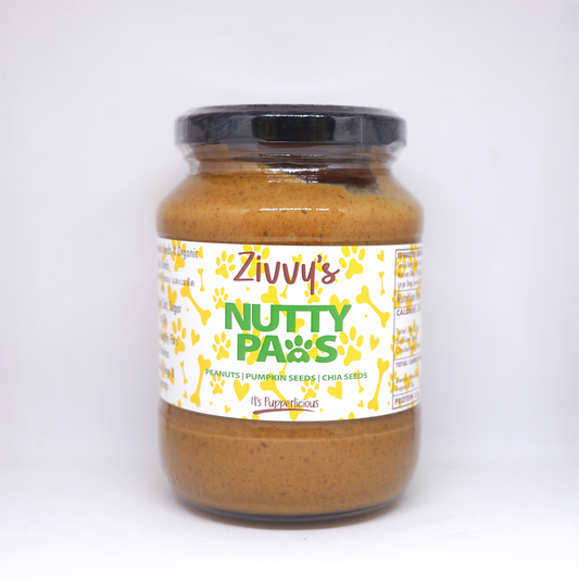 Zivvy's Nutty Paws for Dogs - Peanut Butter with Pumpkin Seeds & Chia Seeds (340g)