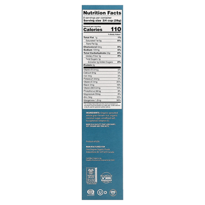 One Degree Organic Foods - Organic Gluten-Free Sprouted Brown Rice Crisps (283g)