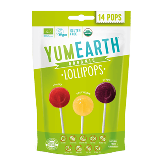 Yum Earth  Organic Sour Fruit Pops (14 pops)