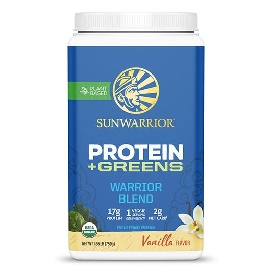 Sunwarrior Organic Warrior Blend Protein Plus Greens – Vanilla (750g)