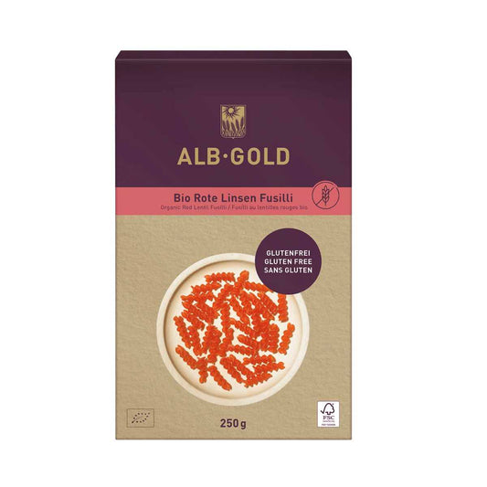 Alb-Gold Organic Gluten Free Red Lentil Fusilli