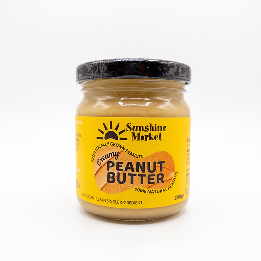 Stone-ground creamy peanut butter made in Bangkok from 100% Thai peanuts — Sunshine Market 200g