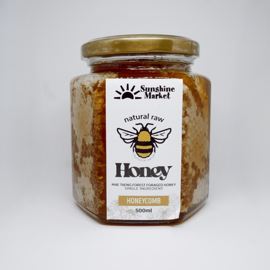 .Sunshine Market Raw Honey - Honeycomb (500 ml)