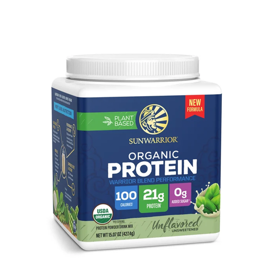 Sunwarrior Organic Protein for Performance with BCAAs - Unflavored (503.8g)
