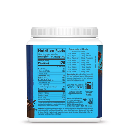 Sunwarrior Organic Protein for Performance with BCAAs - Chocolate (503.8g)