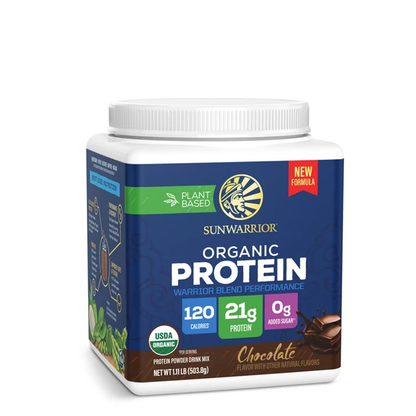 Sunwarrior Organic Protein for Performance with BCAAs - Chocolate (503.8g)