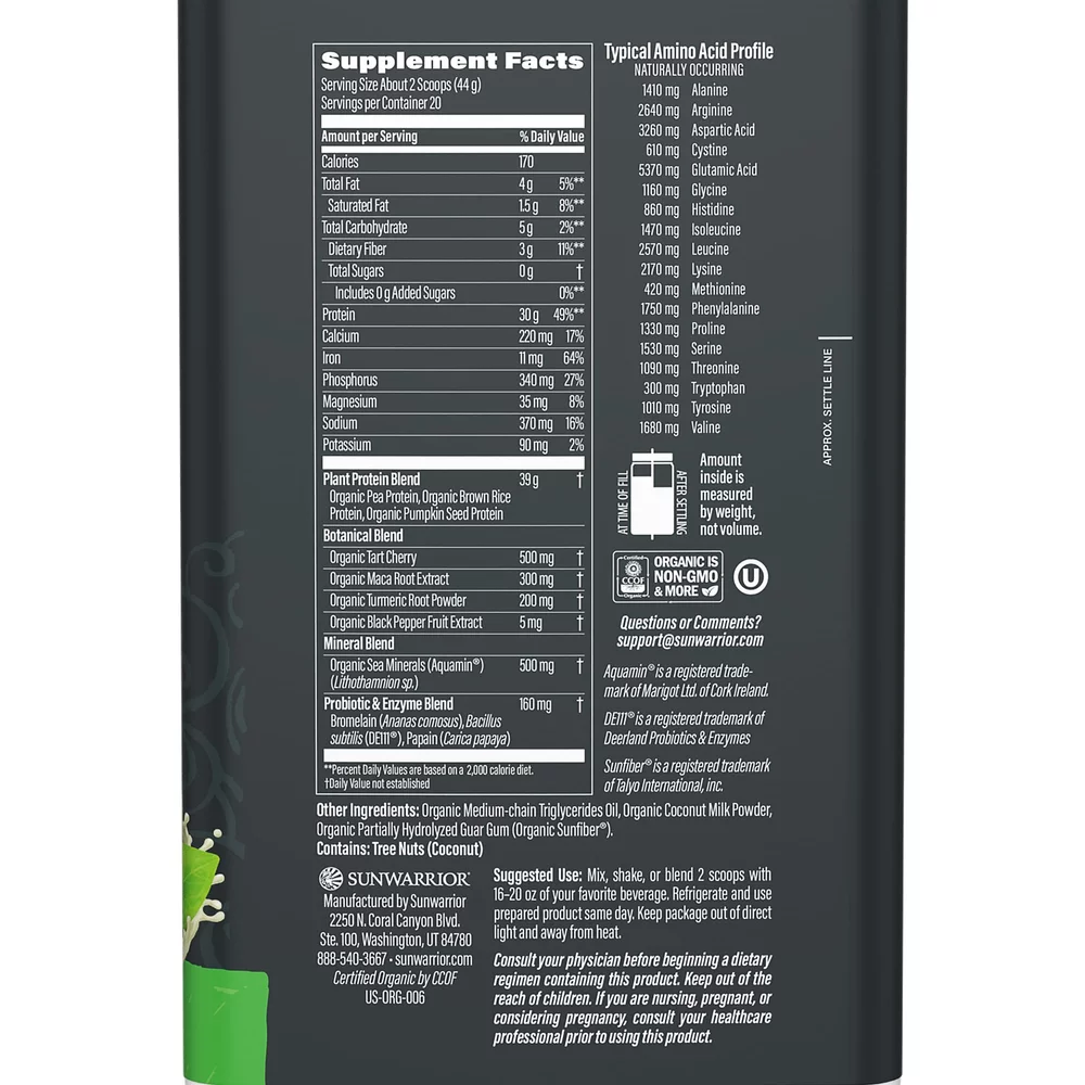 Sunwarrior Active Protein Unflavored (1kg)
