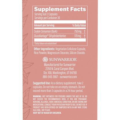 Sunwarrior Berberine Capsules (60 Vegetarian Capsules)