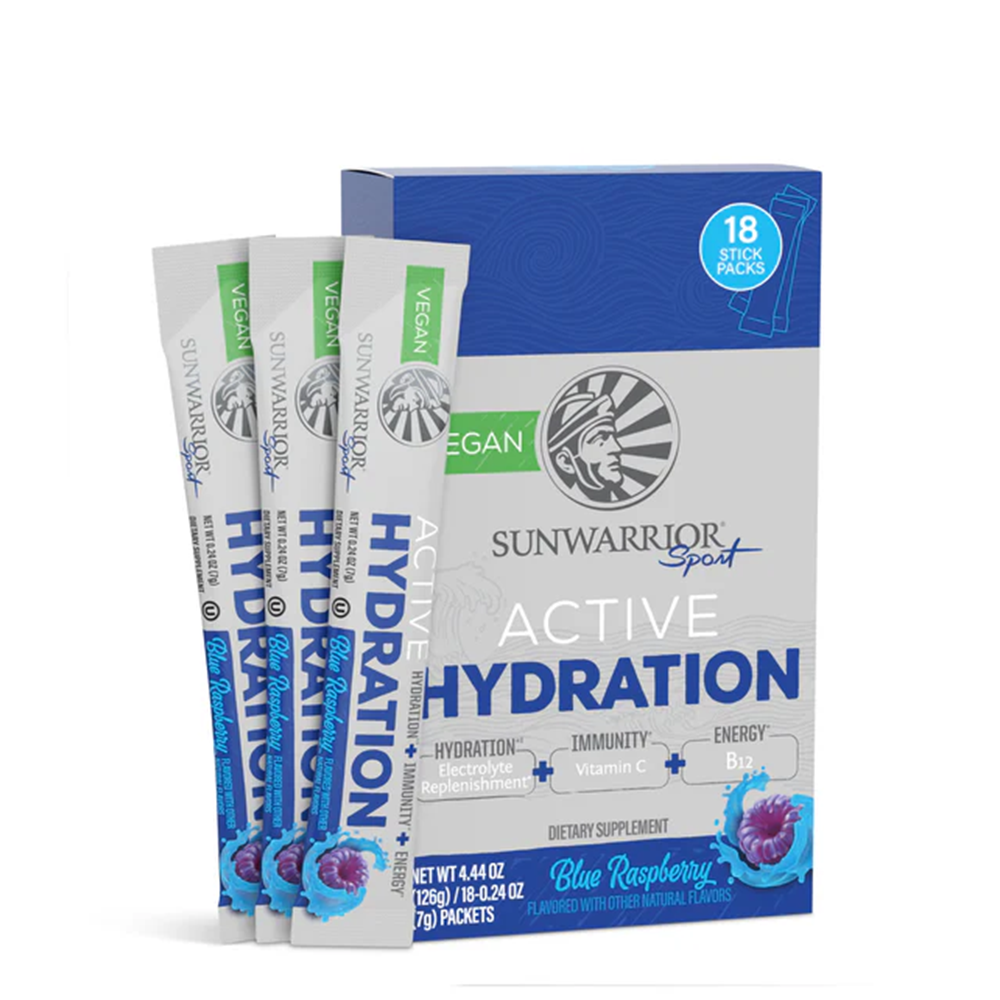 Sunwarrior - Sport Active Hydration - Blue Raspberry - 18 sachets (7 grams) per sachet