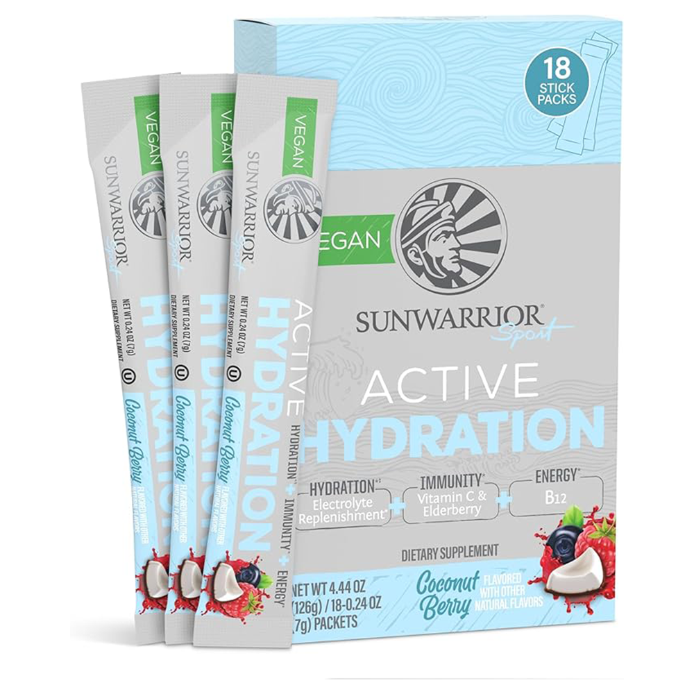 Sunwarrior - Sport Active Hydration - Coconut Berry - 18 sachets (7 grams) per sachet (Copy)