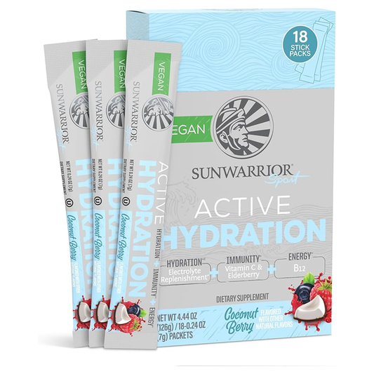 Sunwarrior - Sport Active Hydration - Coconut Berry - 18 sachets (7 grams) per sachet (Copy)