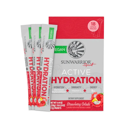 Sunwarrior - Sport Active Hydration - Strawberry Colada - 18 sachets (7 grams) per sachet