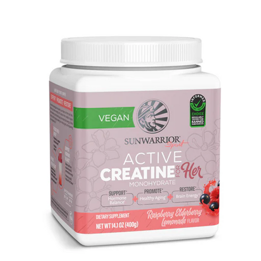 Sunwarrior Active Creatine For HER - Raspberry Elderberry Lemonade (400g)