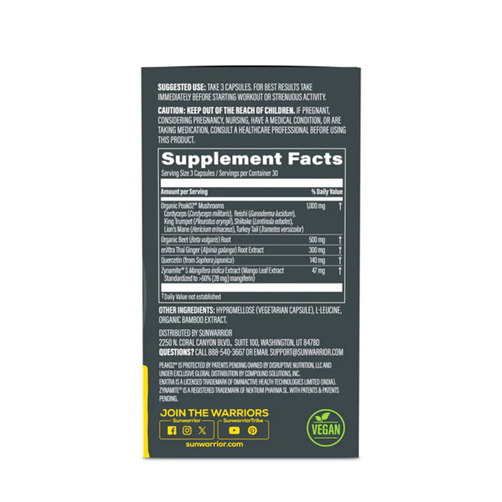 Sunwarrior Active Energy and Stamina Capsules (90 Vegan Capsules)