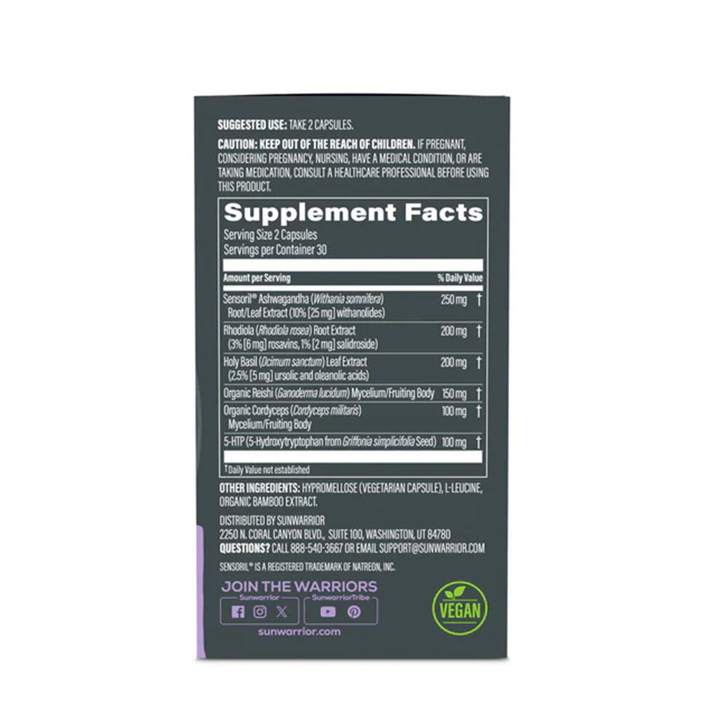 Sunwarrior Active Focus and Balance Capsules (60 Vegan Capsules)