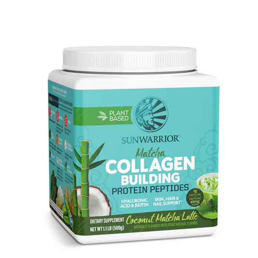 Sunwarrior Collagen Building Protein Peptides - Coconut Matcha Latte (500g)