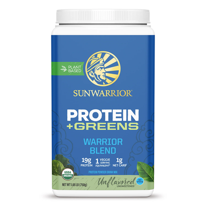 Sunwarrior Organic Warrior Blend Protein Plus Greens - Unflavored (750g)