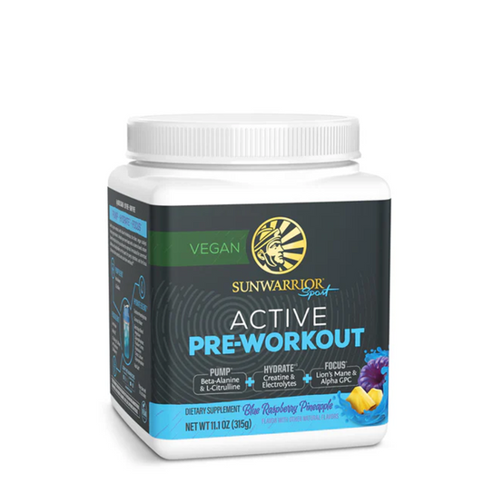 Sunwarrior Active Pre-Workout - Blue Raspberry Pineapple (315g)