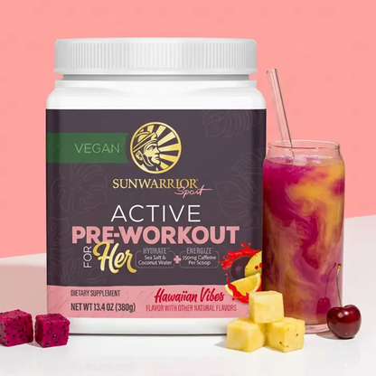 Sunwarrior Active Pre-Workout for HER - Hawaiian Vibes (380g)
