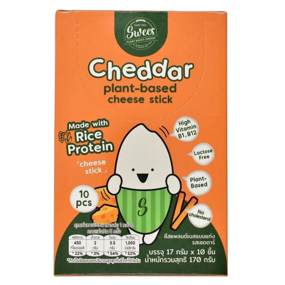 Swees Vegan Cheese Stick – Cheddar Flavor 10 Sticks (170g)