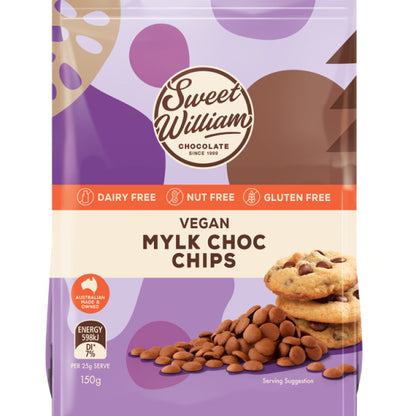 Sweet William Vegan Mylk Chocolate Chips (150g)