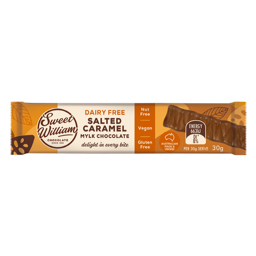 Sweet William Salted Caramel Mylk Chocolate Bar (30g)