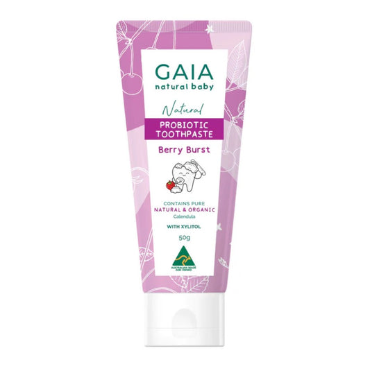 GAIA ยาสีฟันโปรไบโอติกธรรมชาติ - เบอร์รี่เบิร์สต์ (50ก.)