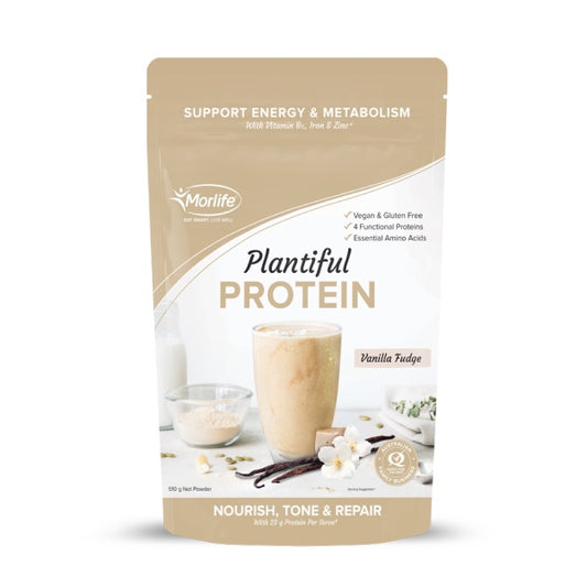 Morlife Plantiful Protein Vanilla Fudge (510g)