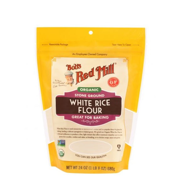 Bob's Red Mill Organic Gluten Free White Rice Flour (680g)