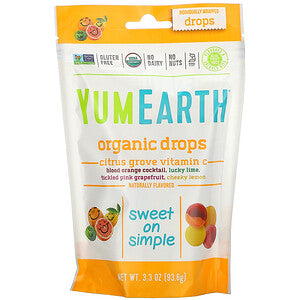 Yum Earth Organic Vitamin C Drops Citrus Grove