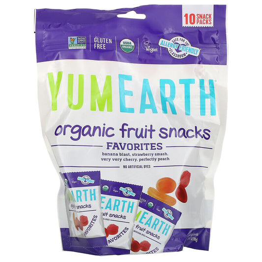 Yum Earth Organic Fruit Snacks Favorites (10 snack packs)